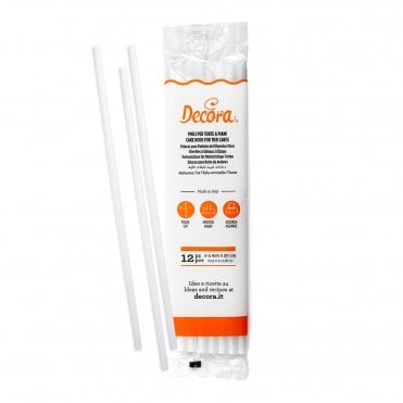 0.4 x 30cm Hollow Plastic Dowels for Tiered Cakes, Pack of 12
