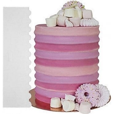 10" TALL Patterned Edge Side Scraper - Ribbed