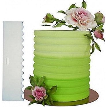 10" TALL Patterned Edge Side Scraper - Scallop