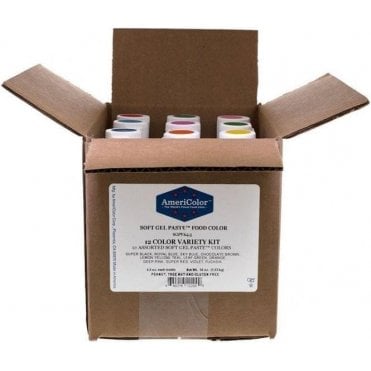 12 Colour Variety Kit - 4.5oz Soft Gel Paste