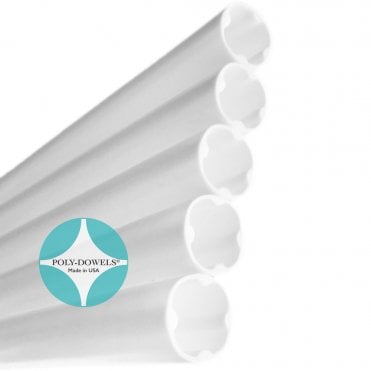 16" Long 15mm - White Poly-Dowels®