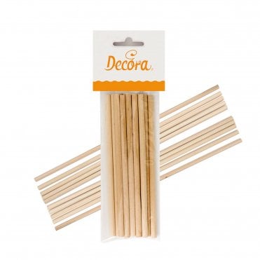 16cm Birch Wooden Dowel Rods - 12 count