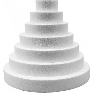 2" Deep Round Polystyrene Cake Separators/Dummies