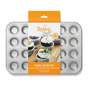 24 Cups Mini Muffin Pan 38,5 X 26 X 2 H CM