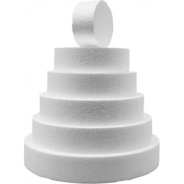 3" Deep Round Straight Edge Polystyrene Cake Dummies