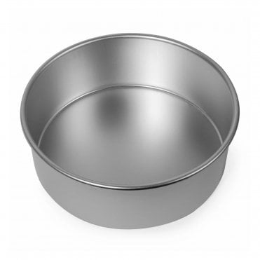 3-Inch Deep Round Cake Tin, Solid Base - Choose Your Size