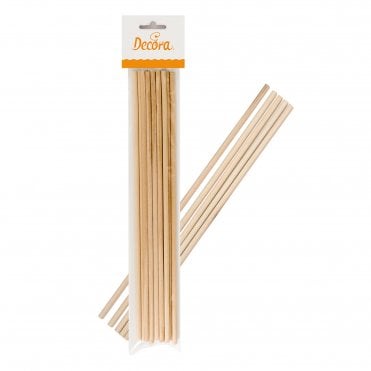 30cm Birch Wooden Dowel Rods - 12 count