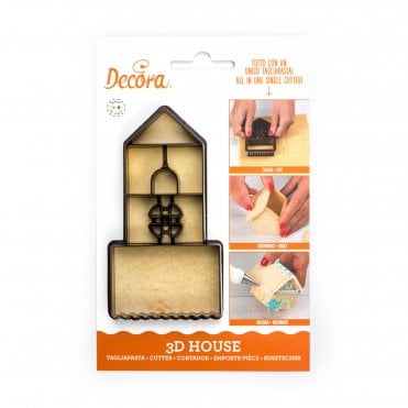 3D House Plastic Cookie Cutter