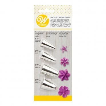 4 Piece Drop Flowers Tip Set