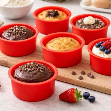 4" Round Silicone Cake Mould Pan - Set of 6