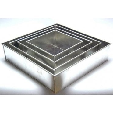 4 Tier - Square 4" Deep - Baking Tin - Cake Pan - Set of 4