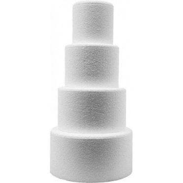 5" Deep Round Polystyrene Cake Dummies - Straight Edge