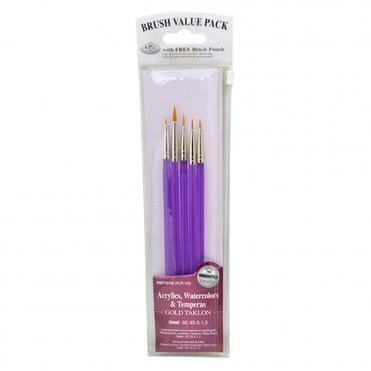 5 Pieces Gold Taklon Acrylic Handle Set - Details