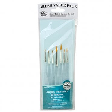 7 Pieces Clear Acrylic Handle Set - Gold Taklon Details