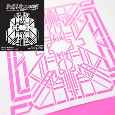 Acrylic Cake Stencil - Art Deco Wrought Iron