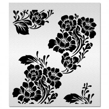 Acrylic Cake Stencil - Rose Lace