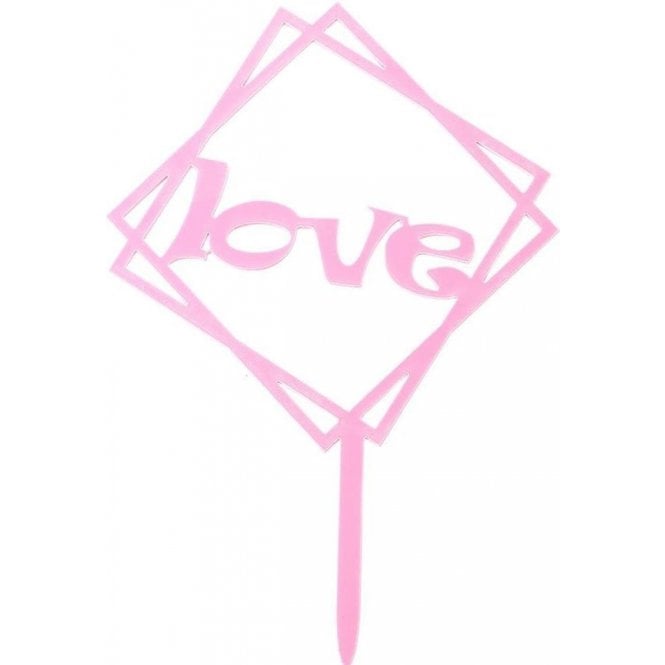 Acrylic Co Geometric Metallic Baby Pink 