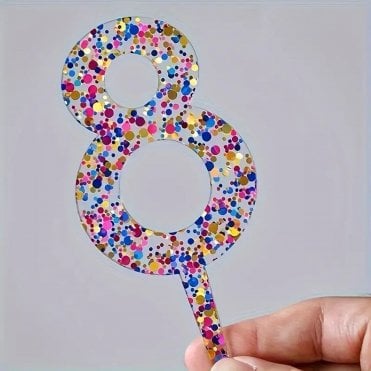 Acrylic Glitter Metallic Cake Toppers