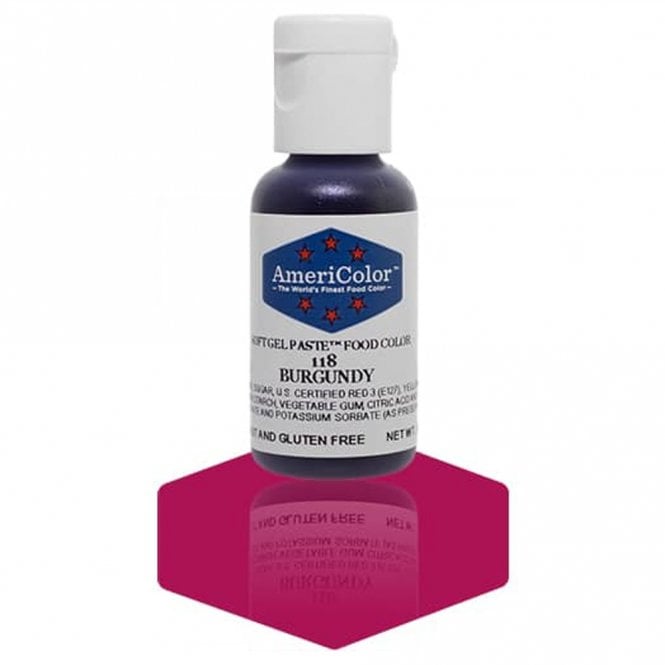 AmeriColor Burgundy - Soft Gel Paste Food/Icing/Buttercream Colouring