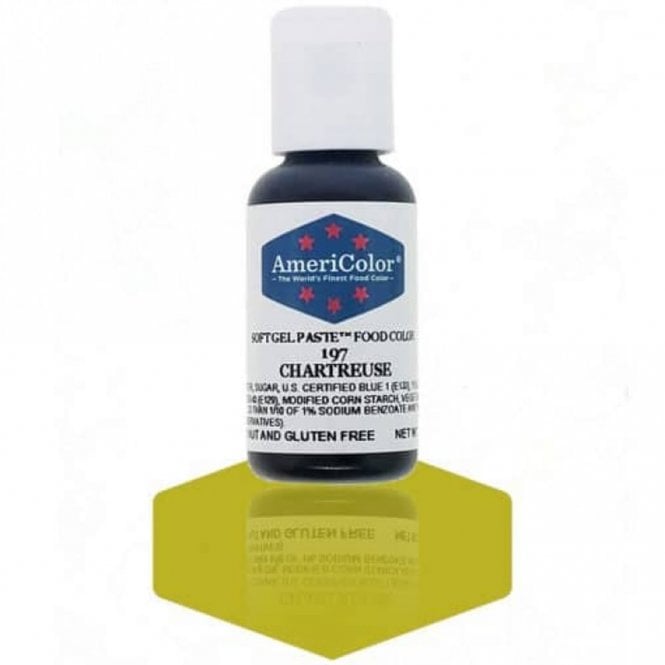 AmeriColor Chartreuse - Soft Gel Paste Food/Icing/Buttercream Colouring - 0.75oz / 21g