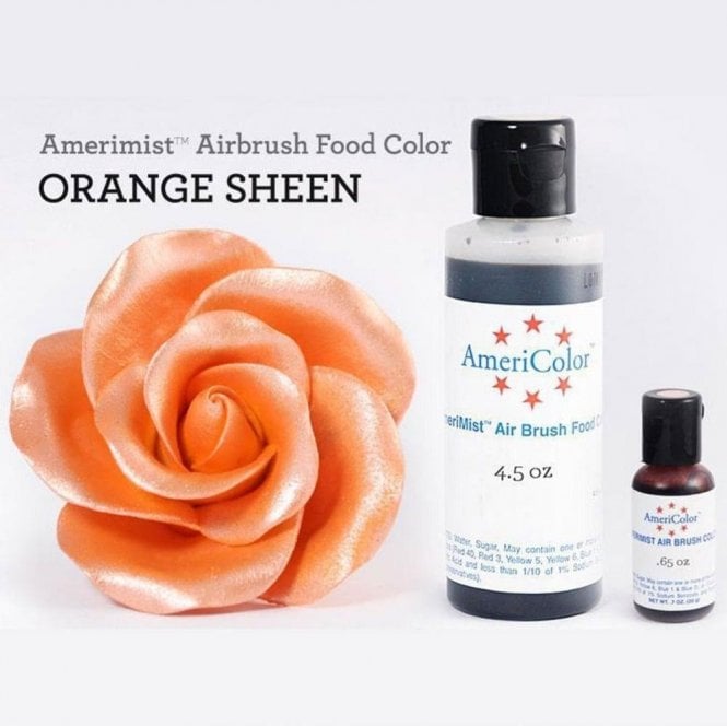 AmeriColor ORANGE -- Water Colour Sheen AmeriMist Airbrush Colour - Cake Decorating Colours