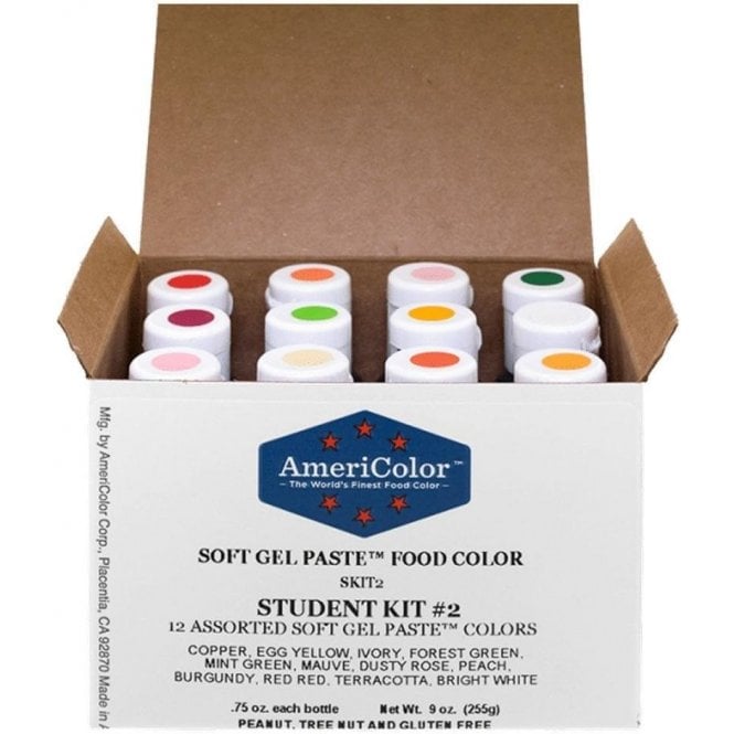 AmeriColor Student Kit 2 - Soft Gel Paste Colour 0.75oz