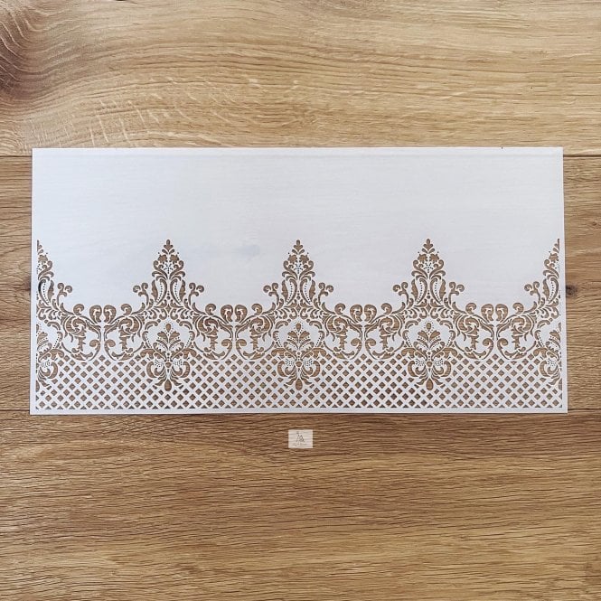 Angela Morrison Beatrice Cake Border Wedding Stencil Collection