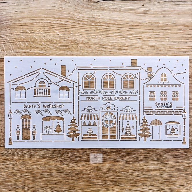 Angela Morrison Christmas Town - Christmas Stencil Collection