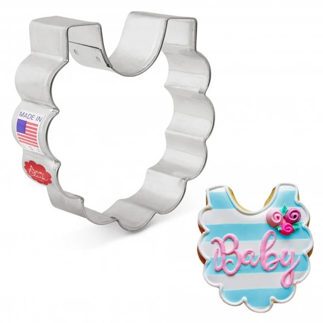 Ann Clark Cookie Cutters Adorable Baby Bib Cookie Cutter – Bundle of Joy in Cookies