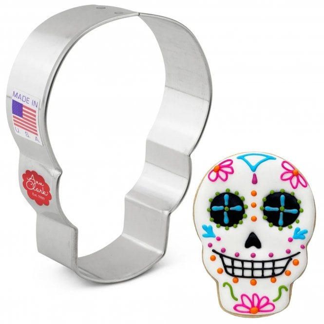 Ann Clark Cookie Cutters Day of the Dead Skull Cookie Cutter – Treats with a Bite of Mystery
