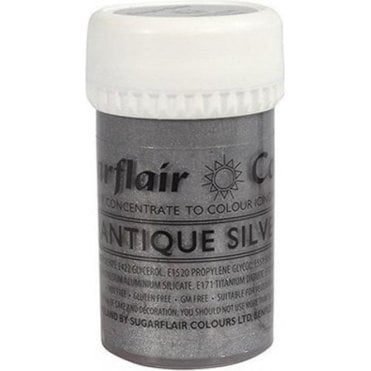 Antique Silver - Satin Paste Gel Food/Icing Colouring