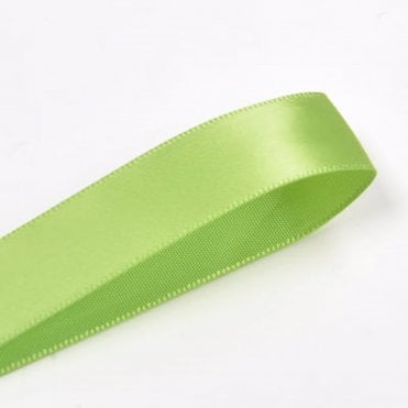 Apple Green Double-Faced Satin Ribbon - 15mm