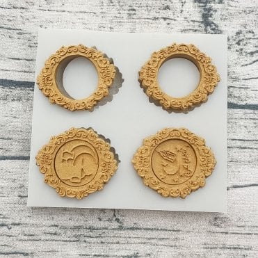 Arabesque Frame Silicone Mold - 4 Cavity with Islamic Motifs
