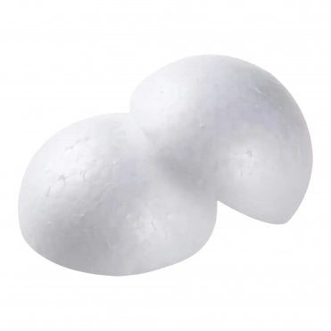 Artistic White Foam Hemisphere Balls - Pack of 2