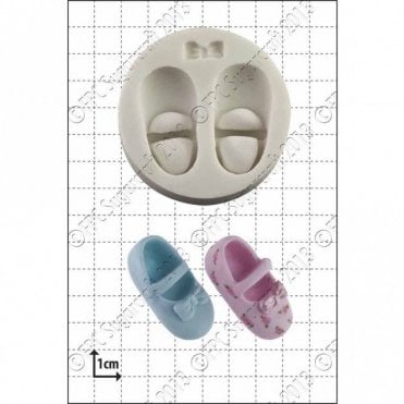 Baby Shoes & Bow - Cake Decorating Silicone Mould