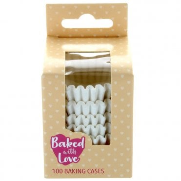 Baked with Love - 100 White Mini Baking cases