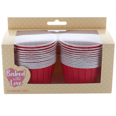 Baked with Love - 24 Red Baking Cups