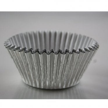 Baked With Love Baking cups Pack Of 50 - Silver Foil - 50mm x 35mm