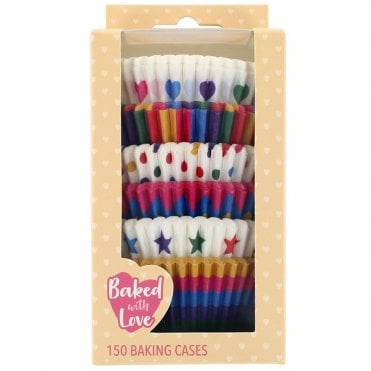 Baked With Love Rainbow Brights Baking Cases - Pack of 150