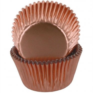 Baked With Love Rose Gold Foil Baking Cupcake Cases - Pack Of 50