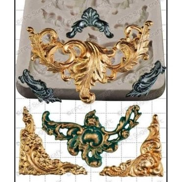 Baroque Scrolls - Cake Decorating Silicone Mould