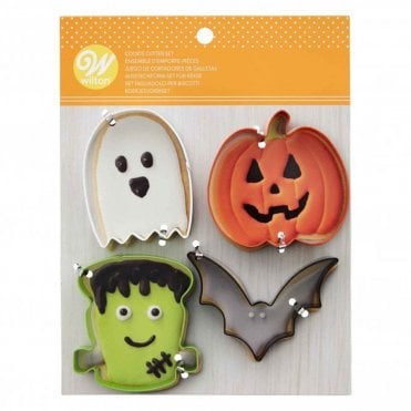Bat, Pumpkin, Ghost & Monster - Metal Cutter Set x 4