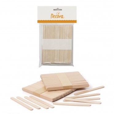 Birch Wood Ice Cream Cakesicle Sticks - Pack of 100 (10 x H114mm)