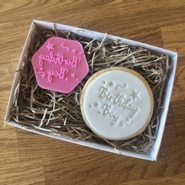 Birthday Boy Cookie Stamp with Stars