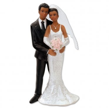 Black Bride & Groom Standing