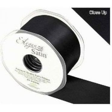 Black - Double Faced Satin Ribbon