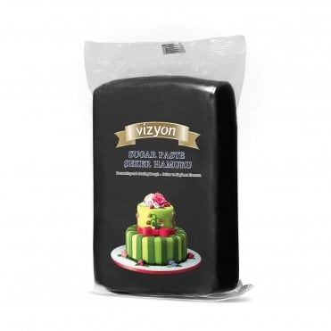 Black Premium Sugar Paste Fondant - 1kg