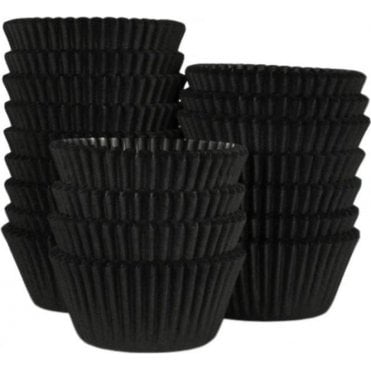 Black - Professional Quality Cupcake Cases, Bulk Pack of 500
