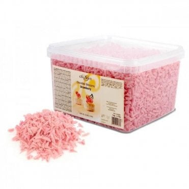 Blossoms Strawberry Flavoured Chocolate Shavings - 1kg
