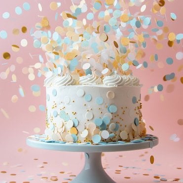 BLUE, WHITE & GOLD Wafer Decorations (9g) 